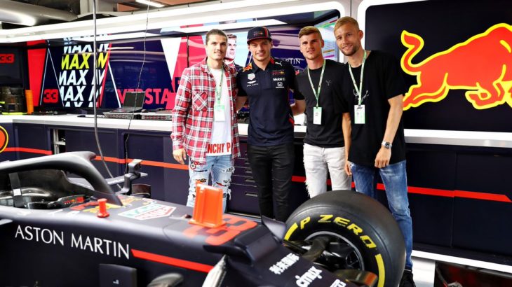 F1ドイツGPにRBライプツィヒの選手達が訪問